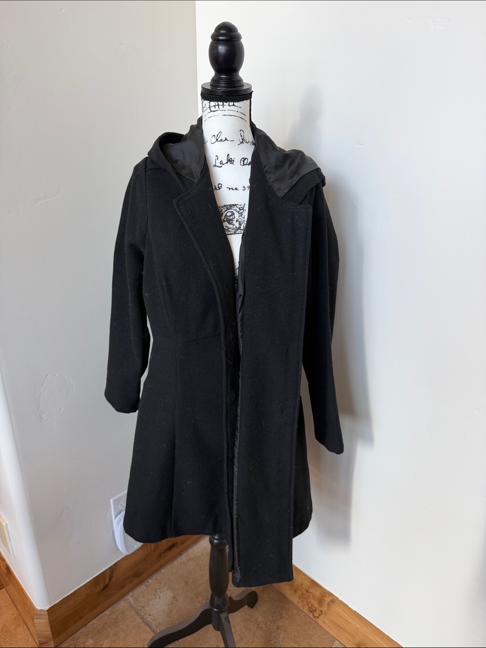 torrid Black Hooded Trench Coat